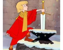 Arthur pulling sword from stone