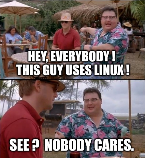 This guy uses Linux