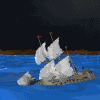 Boat sunk in storm