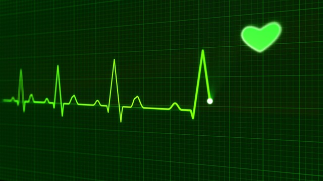 EKG chart with heart symbol