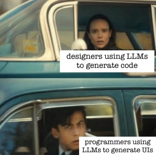 designers and programmers using LLMs