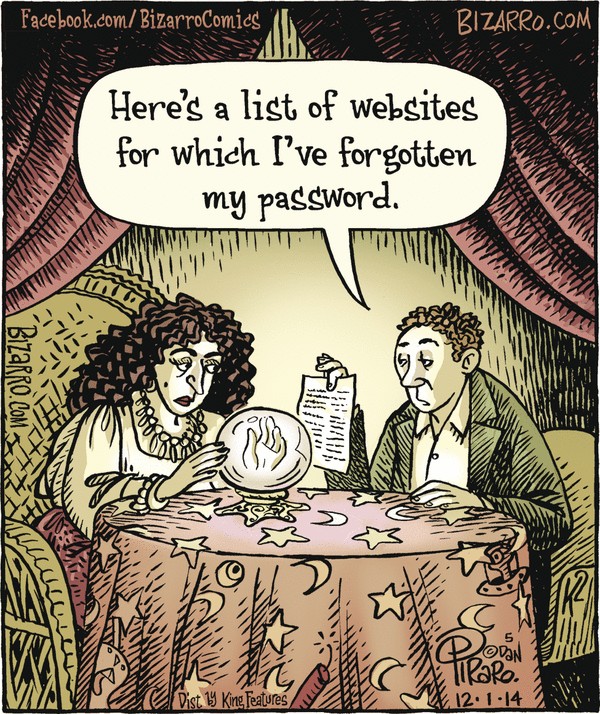 Psychic forgotten passwords